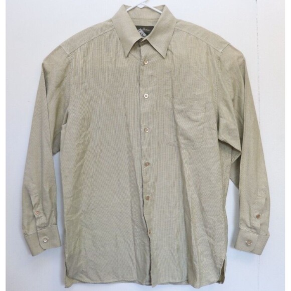 Ermenegildo Zegna Shirt Mens M Brown‎  Button Down Long Sleeve Italy - Picture 1 of 6